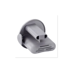 Ершик для унитаза силиконовый (плоский) + щеточка, напольный / настенное крепление, LAIMA, 700561