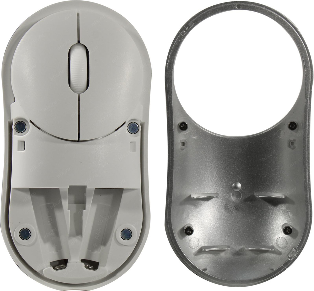 DAREU Wireless&Bluetooth Optical Mouse &lt;LM166D Silver&gt;  (RTL)  USB 3btn+Roll