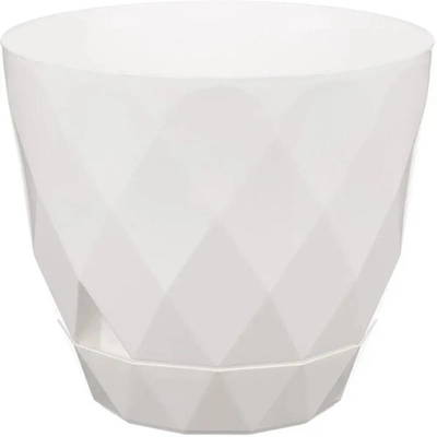 Горшок для цветов Laurel D145 мм, 1.3 л с поддоном (белый)