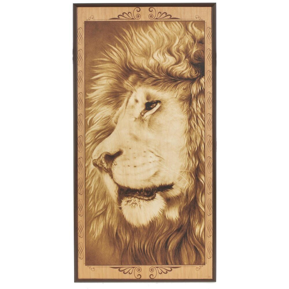 GAEM Игра настольная 2 в 1 ( шашки, нарды) "Лев", L50 W25 H3 см