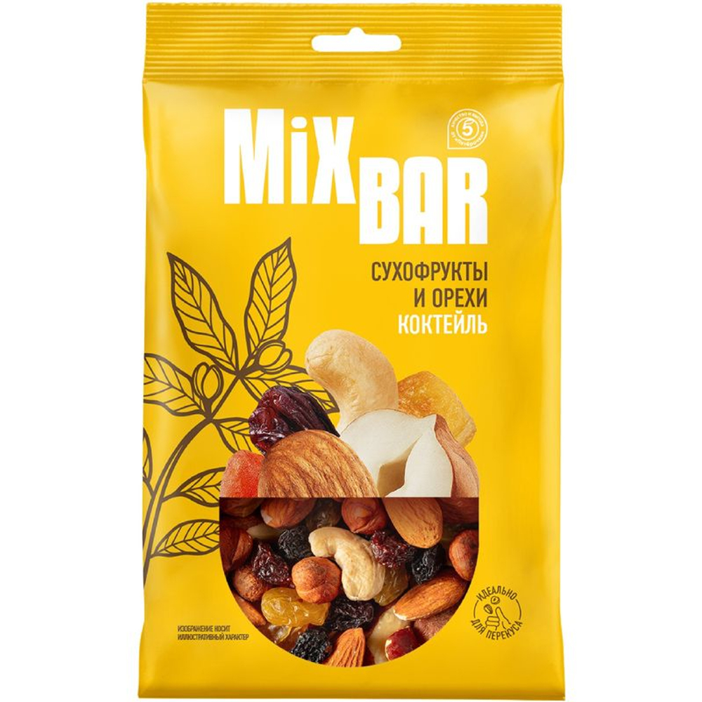 Смесь Mix Bar Коктейль сухофрукты и орехи 150г