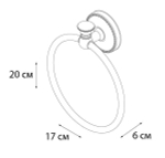 "ADELE" Полотенцедержатель кольцо FX-55011