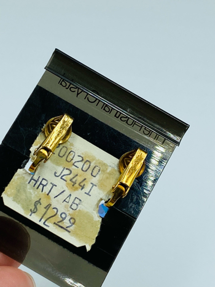 клипсы с эффектом проколотого ушка с австрийским кристаллом