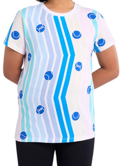 Футболка для девочки теннисная Australian Open Down The Line - разноцветный