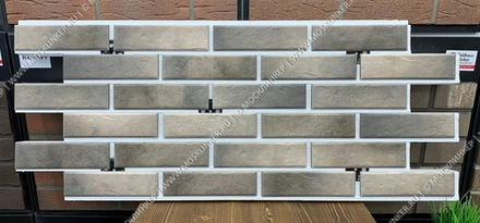 Клинкерная фасадная термопанель, плитка BestPoint Retro Brick Pepper, ППС (пенополистирол), 1025x455 толщина 100 мм