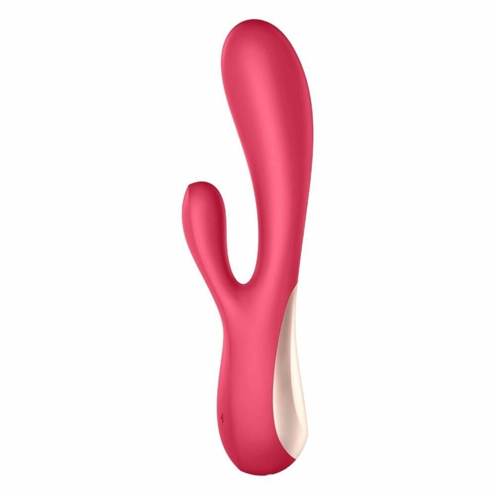 Красный вибратор-кролик Satisfyer Mono Flex с управлением через приложение - 20,4 см. (Цвет: красный)