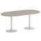 Onix Direct Стол овальный O.SPRG-3 Дуб Аттик/Металл Белый 1800*900*750