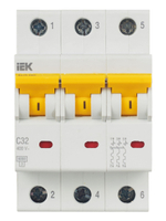 KARAT Автоматический выключатель ВА47-60M 3P C 32А 6кА IEK