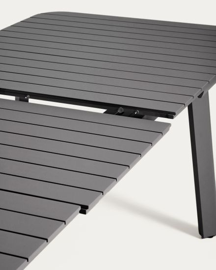 Раздвижной уличный стол Izola из алюминия с графитовой отделкой 220 (280) x 100 см