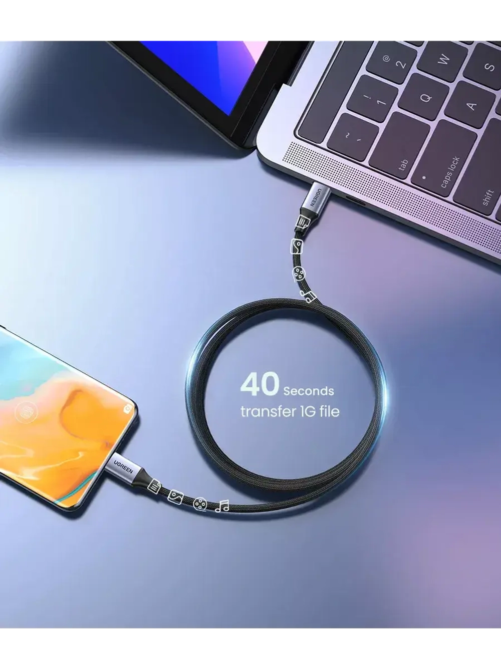 Type-C провод Угрин 240W для MacBook, iPad, iPhone 16 и тд.