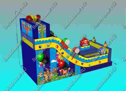 Надувной батут-горка "Подарок" 10*5*7 м