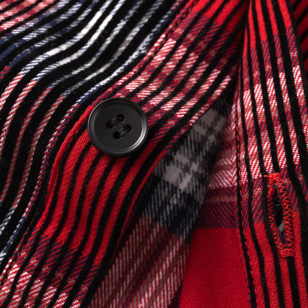 Рубашка Ymkashix Velvet Button Tartan