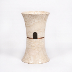 Раковина напольная из мрамора Pedestal Dandang Cream MN-03224 (50*50*90 см)