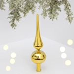 Верхушка на ёлку 23 см «Глянец» золото