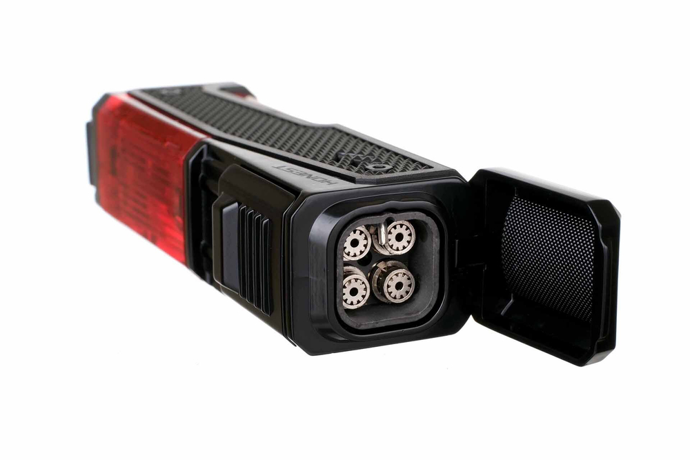 Зажигалка сигарная Honest, четверное пламя, с пробойником и сигарным ложементом, черная 778-Black