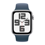 Умные часы Apple Watch SE 2 (2023) GPS, 44mm, Aluminium Case with Sport Band M/L, Silver/Storm Blue (Серебристый/синий)