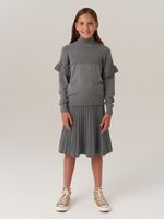 Юбка школьная для девочки AT883 серый