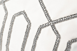 Подушка декоративная с бисером 30x50 Garda Decor Геометрия белая 70SW-20714