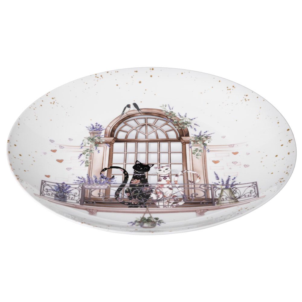 НАБОР ТАРЕЛОК ОБЕДЕННЫХ LEFARD "ЛАВАНДОВЫЕ КОТЫ" 2 ШТ. 25,5*2,5 СМ (КОР=12НАБ.)