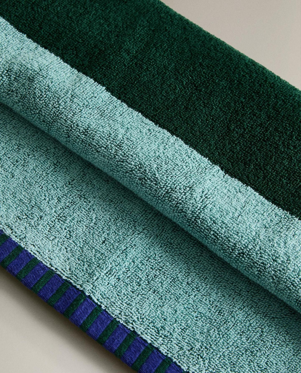 Zara Home - Хлопковое полотенце в полоску x collagerie, синий, 90х150 см