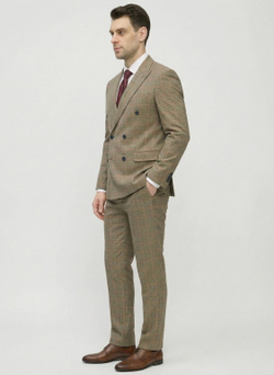Мужской костюм двубортный (бежевый) А72