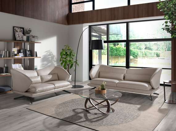 Двухместный Angel Cerda KF2157-2P, серая кожа