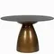 Обеденный стол Karmella Ø120 см, черная керамика