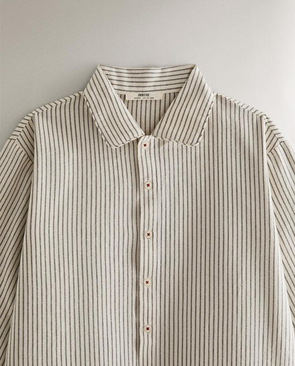 ZARA HOME ПИЖАМА В ПОЛОСКУ, ЖЕЛТОВАТО-БЕЛЫЙ