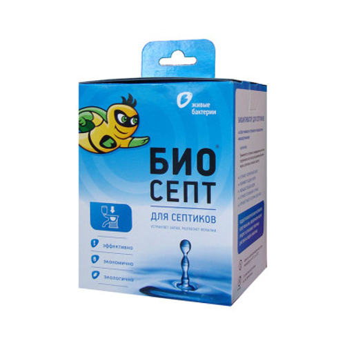 Биоактиватор "Биосепт" 600г.(24 дозы) для туалетов с водяным сливом