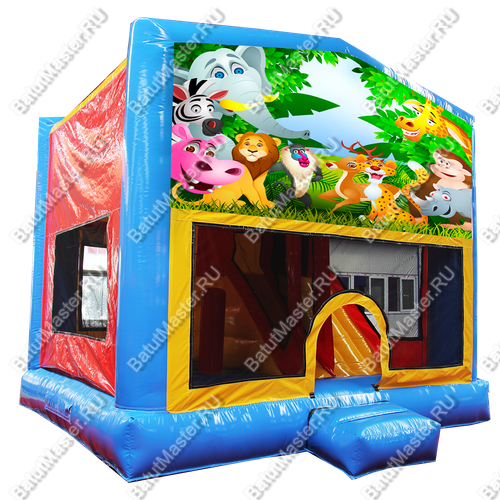 Коммерческий надувной батут "Лесные жители" 4,5*4,5*5 м