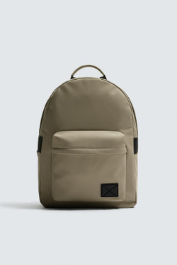 ZARA ПРОРЕЗИНЕННЫЙ РЮКЗАК, СЕРЫЙ