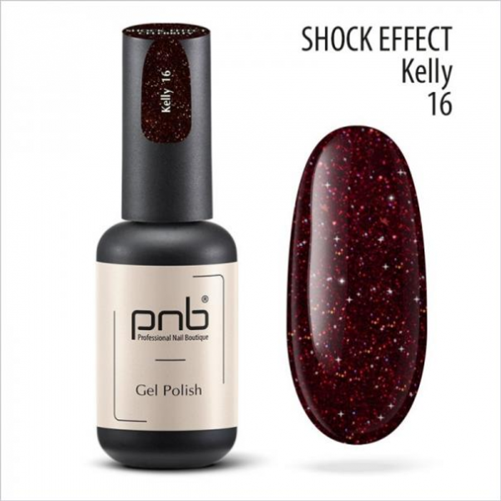 Гель-лак светоотражающий SHOCK EFFECT PNB 16 Kelly 8 ml UV/LED