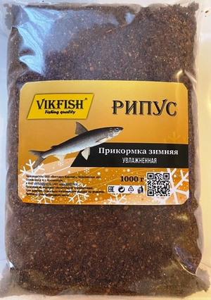Прикормка VIKFISH Зимняя УВЛАЖНЕННАЯ (РИПУС КРАСНЫЙ) Креветка 1000гр