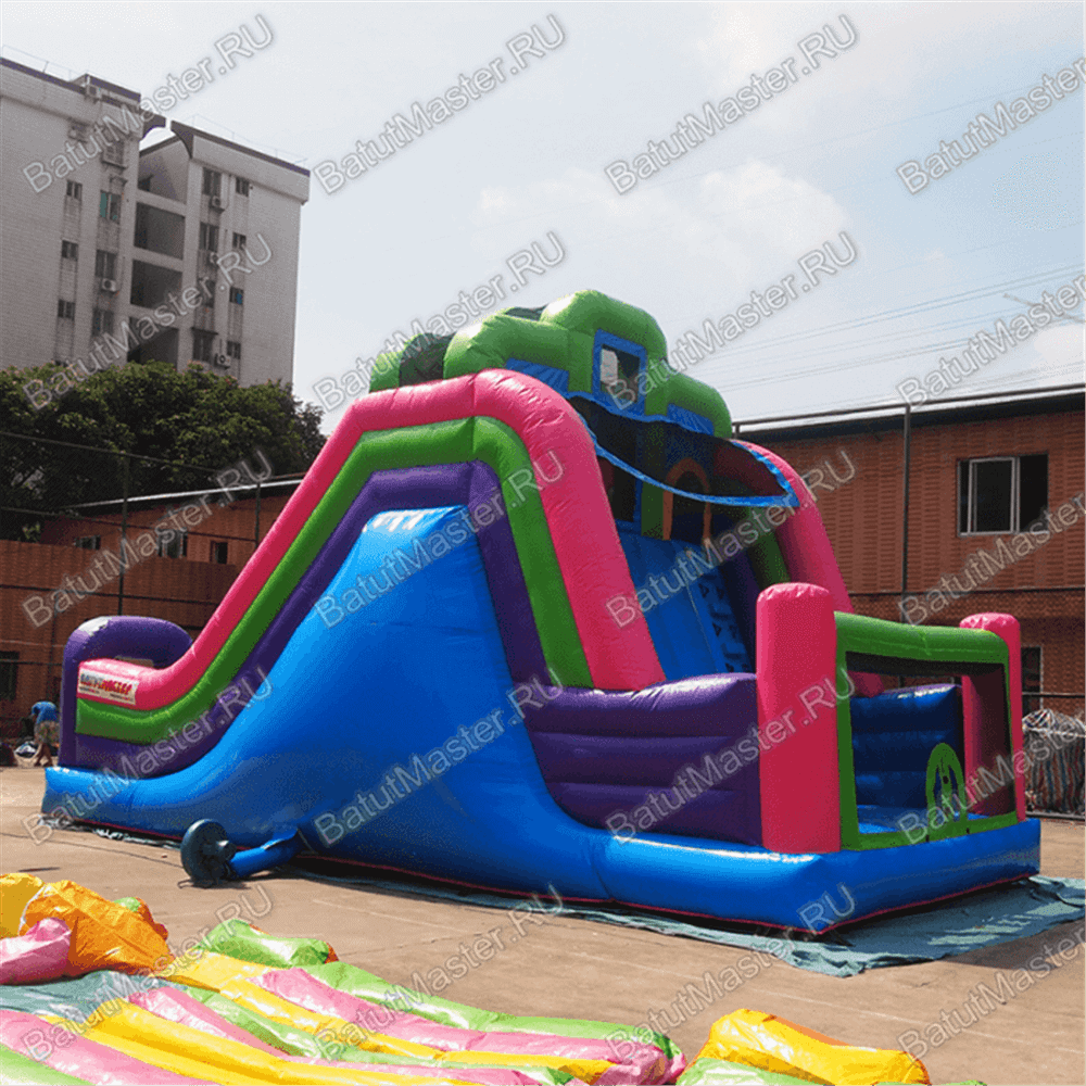 Детский надувной батут-горка "Двойной эффект-2" 11*5*6 м