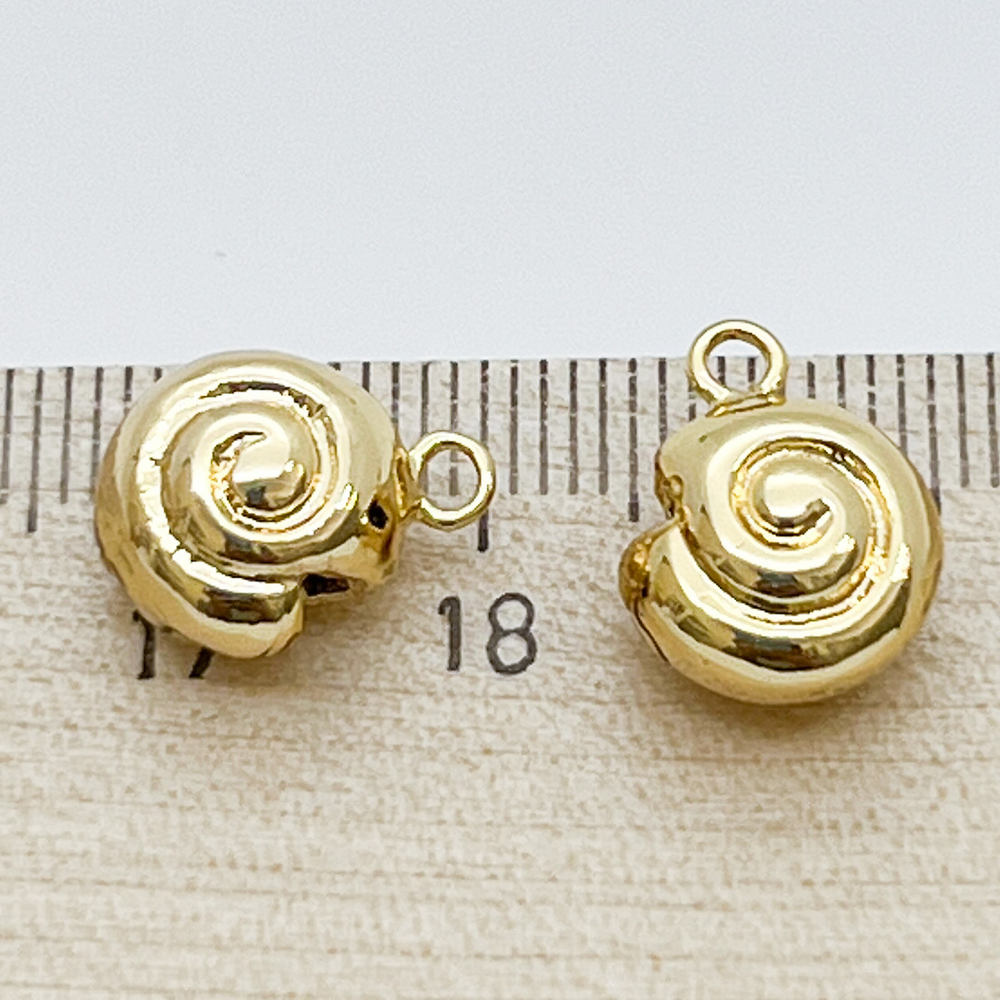 Подвеска Ракушка, цвет золото, размер 13*10 мм, цена за 1 шт