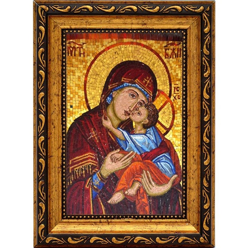 Сладкое лобзание (Будванская) икона Божьей Матери на холсте.