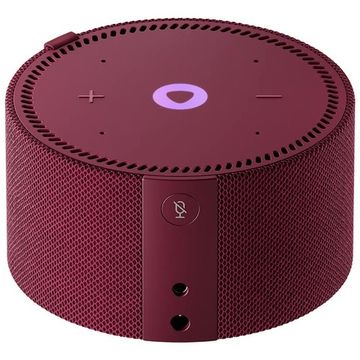 Умная колонка Яндекс Станция Мини с часами с Алисой, красный гранат