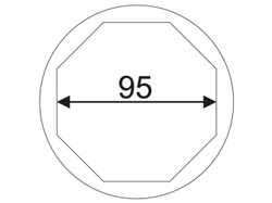 Головка для гайки ступицы колеса переднего 1" 95мм 8-ми гранная (SCANIA) JTC