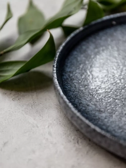 Набор 2 шт тарелок с бортиком, 20 см, Синий песок