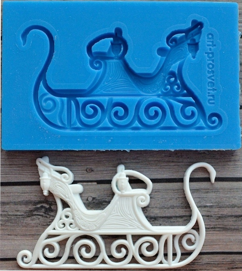 Молд новогодний "Сани" 7*4см