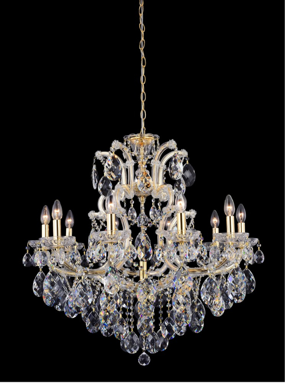 Люстра Crystal Lux ISABEL SP11 GOLD/TRANSPARENT