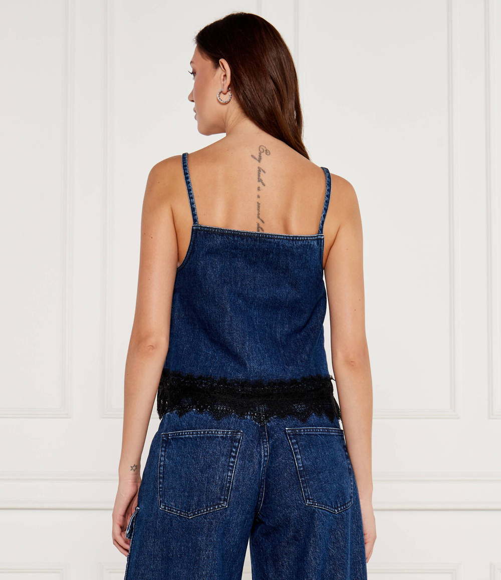 Топ OFF-WHITE - голубой(OWYP001F 24DEN001)