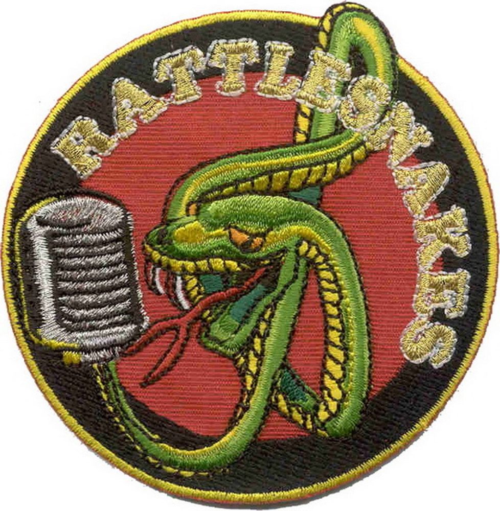 Нашивка Rattlesnakes - гремучие змеи рок-н-рол банда