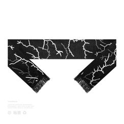 Шарф двусторонний ТАЙНА Молнии, черный/белый