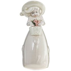 GAEM Фигурка декоративная "Девочка с цветами", L8 W7 H15 см