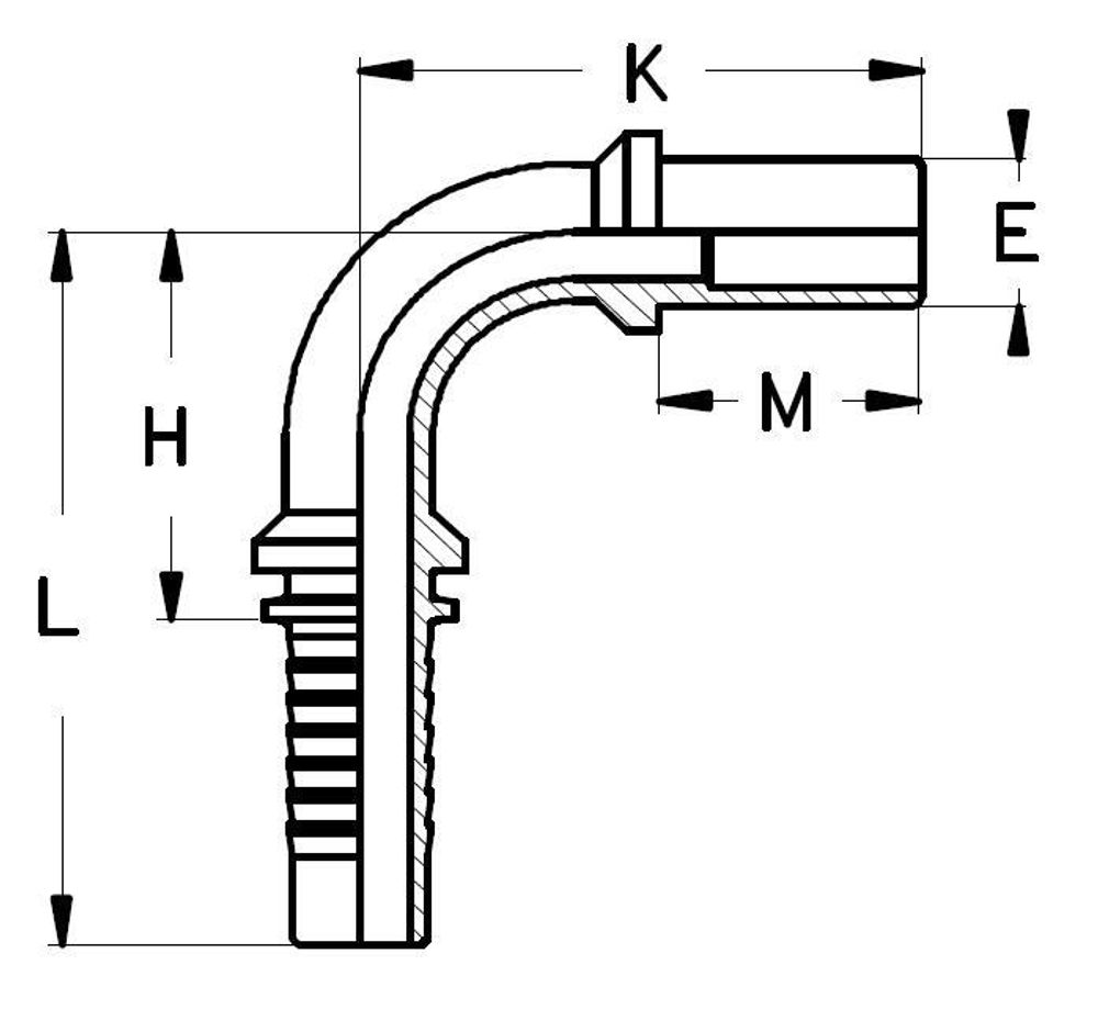 Фитинг DN 06 BEL (Ш) 12 (90)