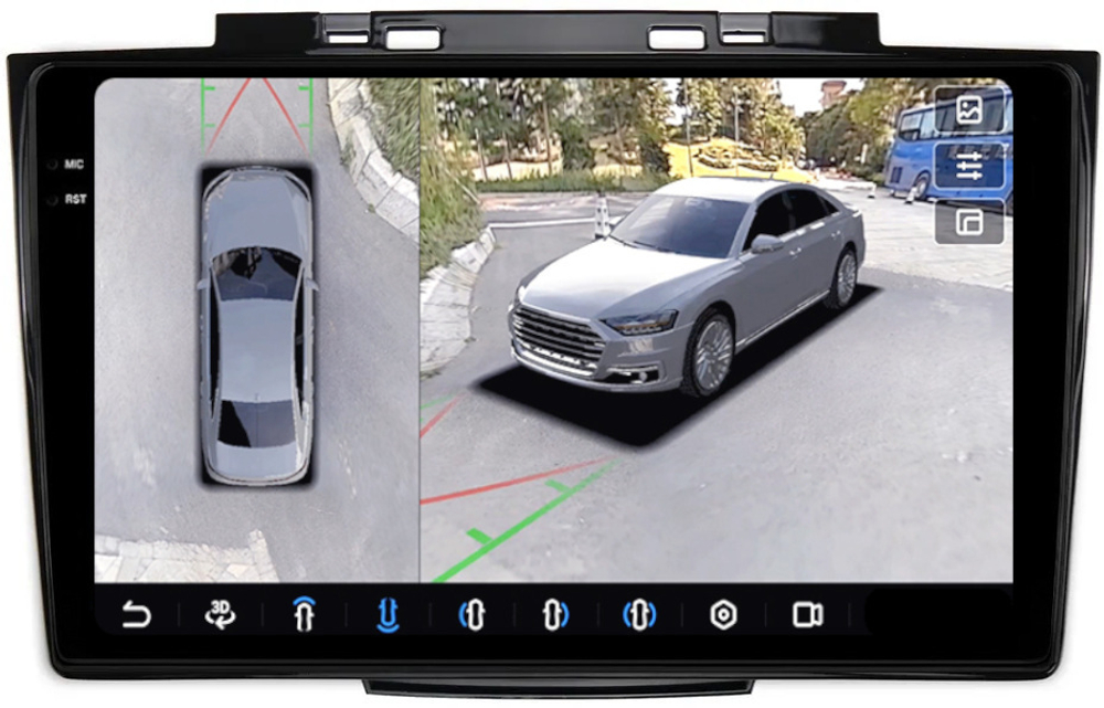 Магнитола Haval H5, DW Hower / Great Wall Hover H3, H5 (прямоугольные воздуховоды) - FarCar BX3013M-360 монитор 9.5" 2K QLED на Android 13, 6Гб+128Гб, CarPlay, 4G SIM-слот, 4 камеры в комплекте