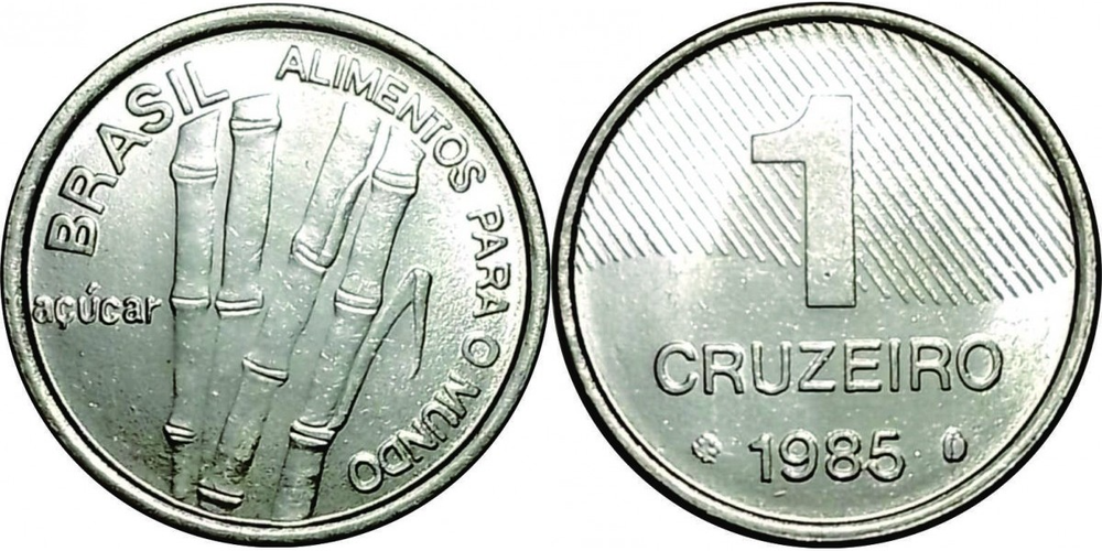 Бразилия 1 крузейро, 1985 ФАО - Сахарный тростник UNC