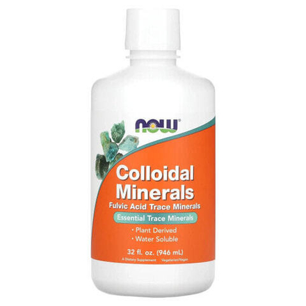 Минералы и микроэлементы NOW Foods, коллоидные минералы, 946 мл (32 жидк. унции)