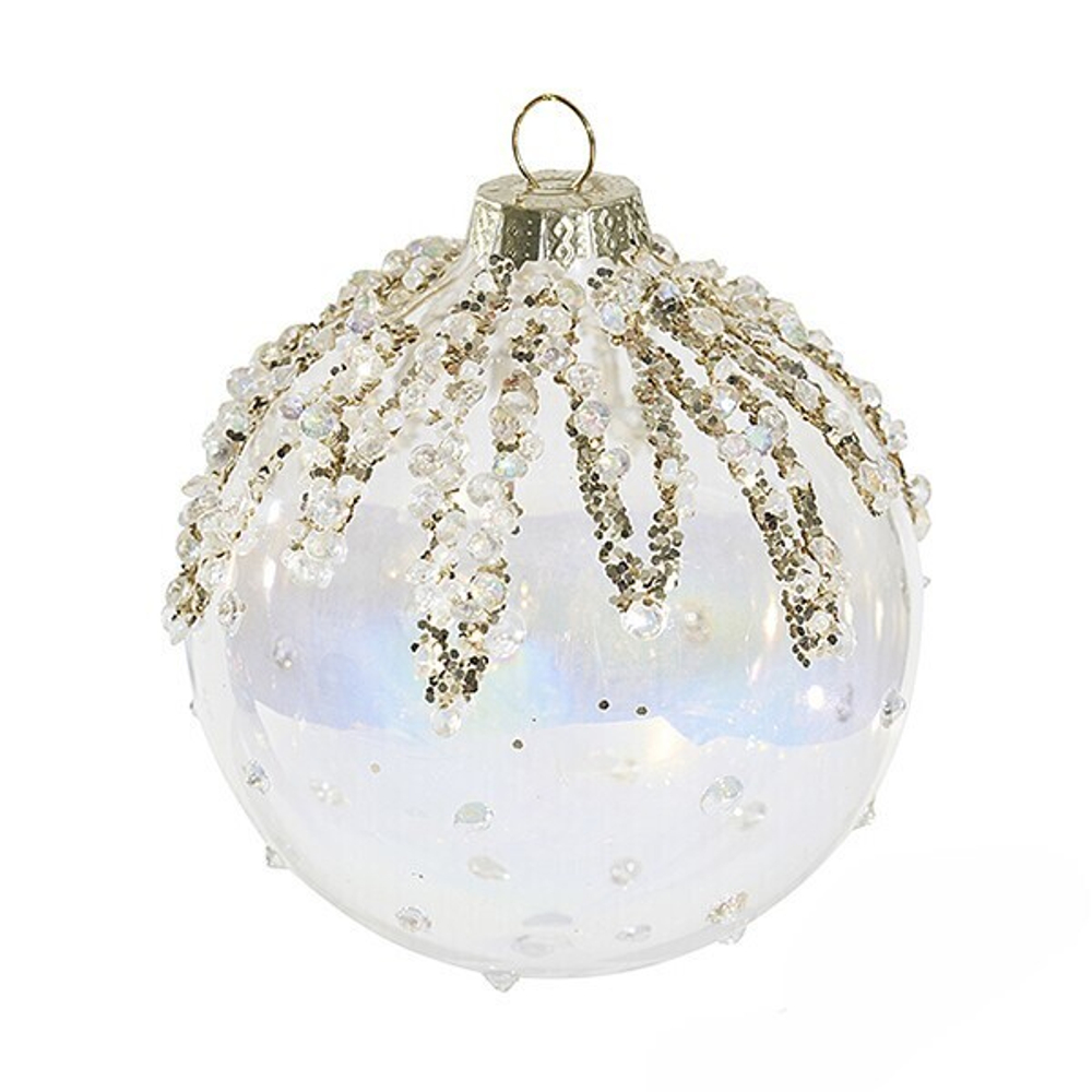 Шар "Баккара" золт. декор 8см YQL1673